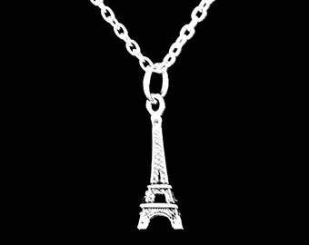 Gift For Her, Eiffel Tower Necklace, Eiffel Tower Jewelry, Paris France Travel World Country Gift Daughter Wife Girlfriend Charm Necklace