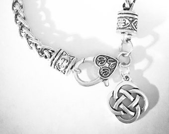 Celtic Knot Charm Bracelet, Celtic Bracelet, Celtic Jewelry, Irish Loyalty Friendship Mother's Day Gift Bracelet