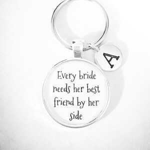 Maid Of Honor Gift, Maid Of Honor Keychain, Bridesmaid Gift, Matron Of Honor Gift, Bridesmaid Keychain, Wedding Gift Keychain, Initial