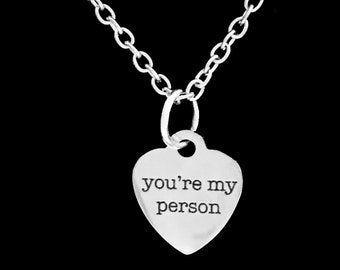 Best Friend Gift, You're My Person Necklace, Best Friend Necklace, Sister Necklace, Christmas Gift Necklace