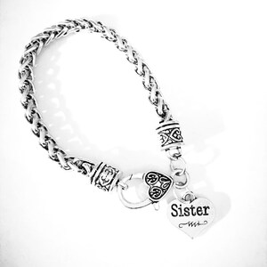 Sister Charm Bracelet, Sister Gift, Sister Jewelry, Christmas Gift Sisters Charm Bracelet