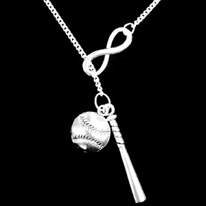 Baseball Bat Necklace, Softball Necklace, Allstar Gift, Baseball Mom, Softball Mom, Sports Necklace, Y Lariat Necklace