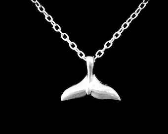 Gift For Her, Whale Tail Necklace, Tail Necklace, Nautical Beach Necklace, Gift Daughter Mom Wife Charm Necklace