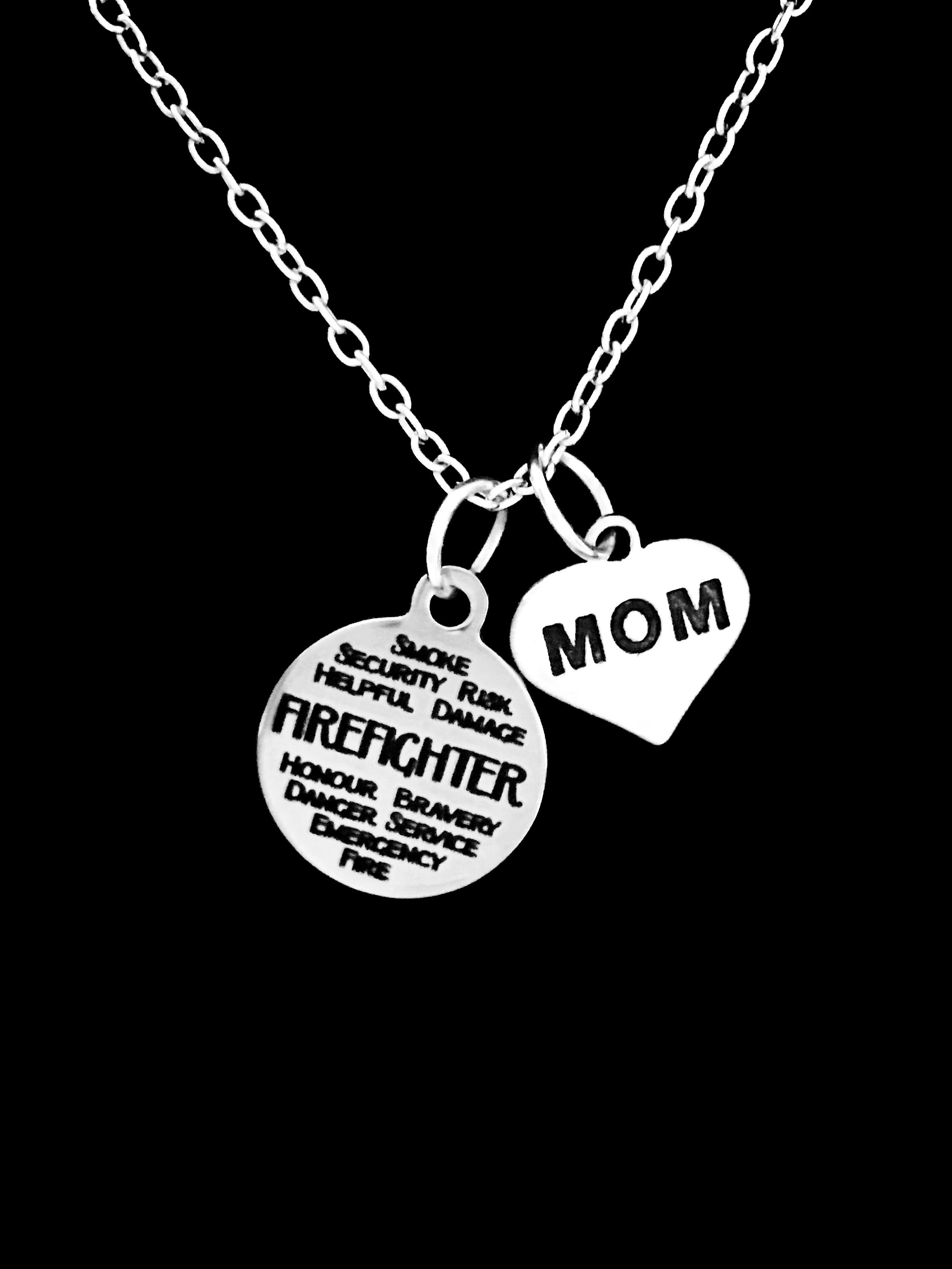 Firefighter 2025 mom necklace