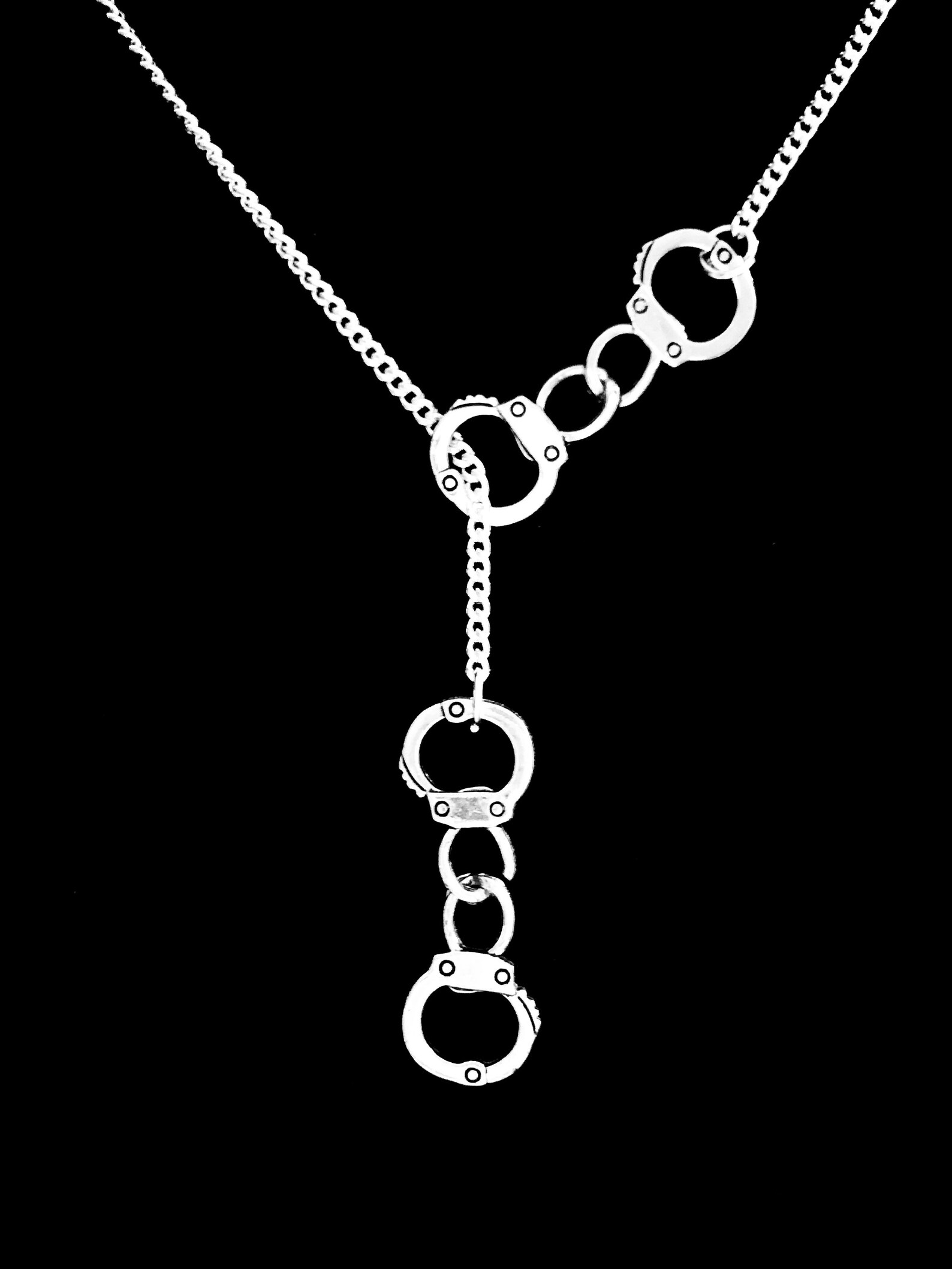 Handcuff Neckace Handcuff Jewelry Best Friend Necklace Etsy UK