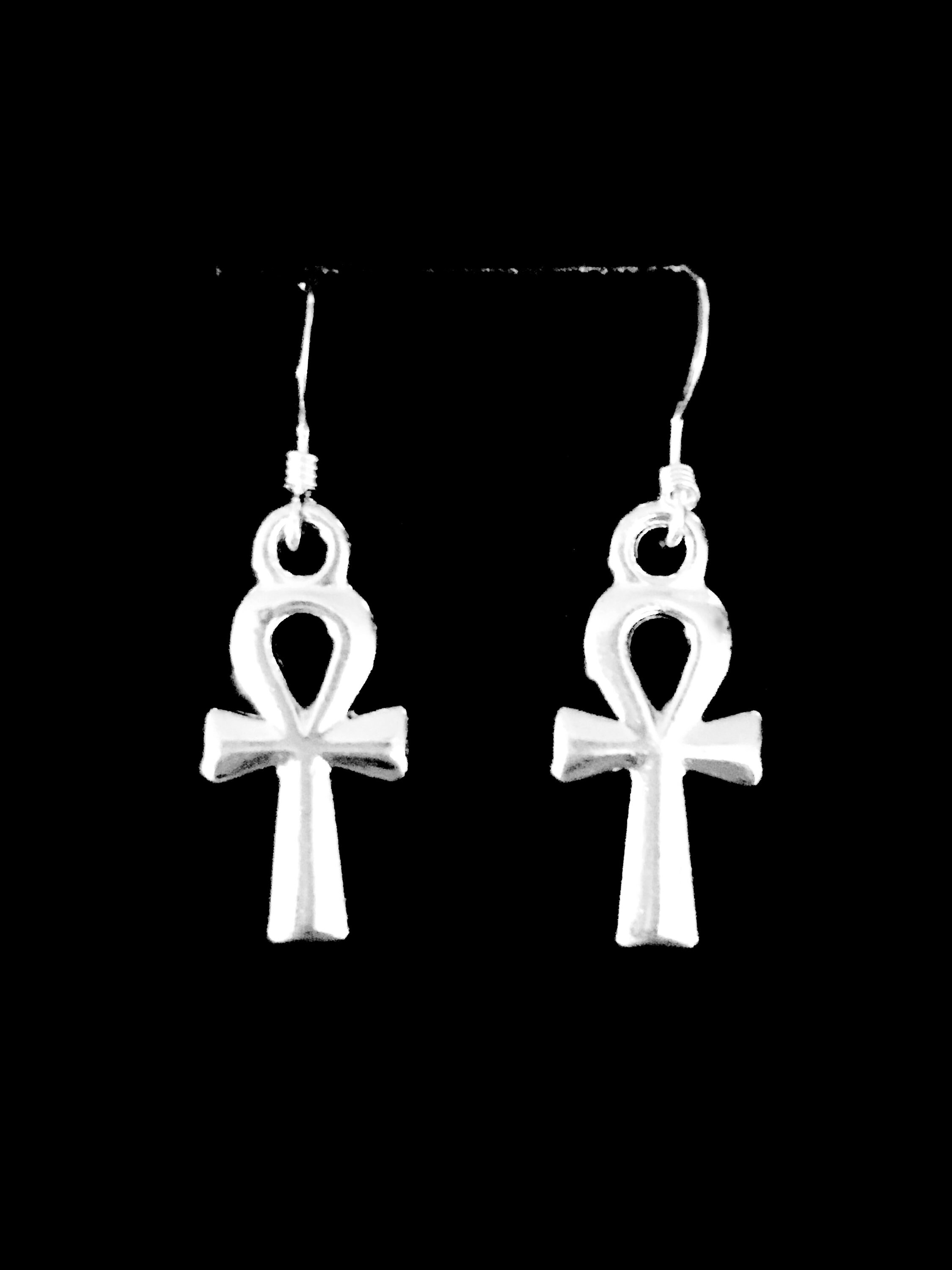 Pewter Syringe Charms on Sterling Silver French Hook Dangle Earrings-1128 