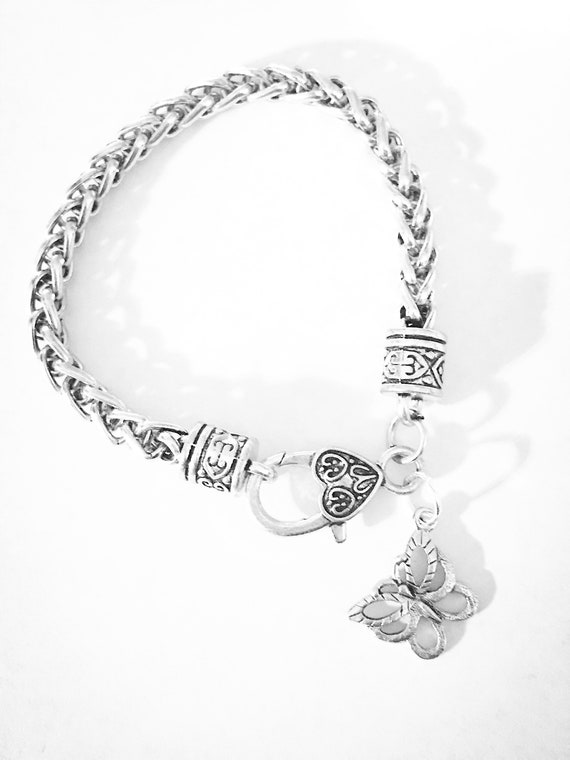 Butterfly Charm Bracelet Butterfly Jewelry Animal Insect Etsy