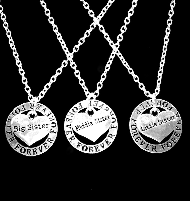 Sister Gift Sister Necklace Set 3 Necklaces Forever Big Etsy