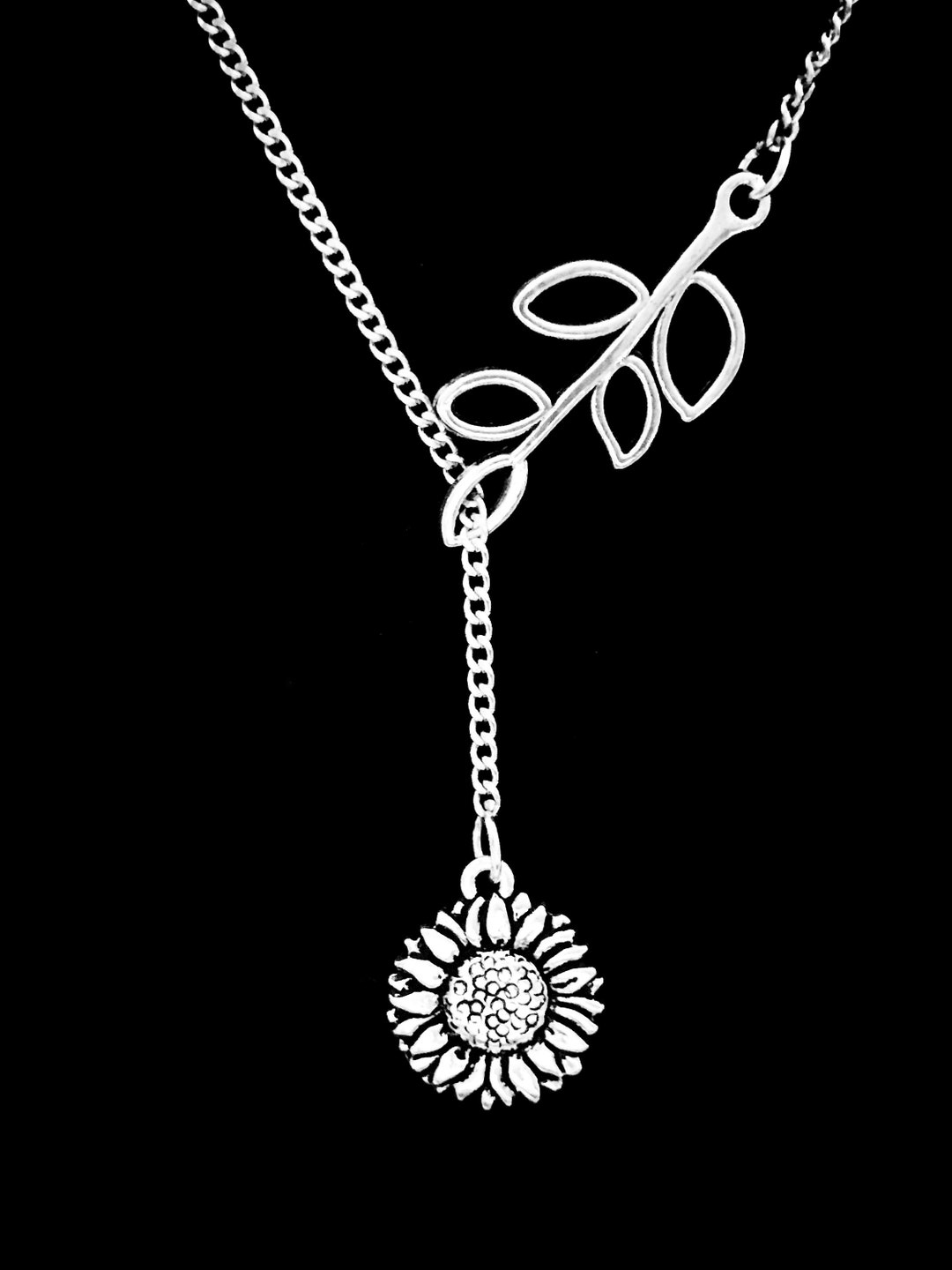 Sunflower Necklace, Flower Jewelry, Family Tree Jewelry, Best Friend