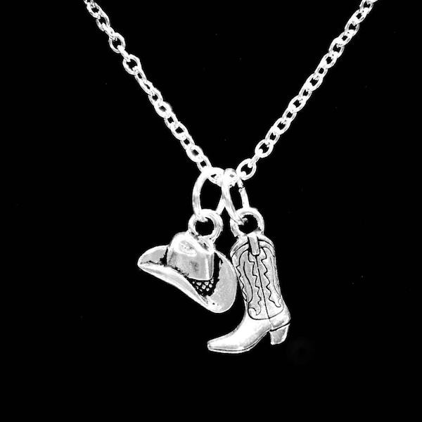 Cowboy Boot Necklace Etsy