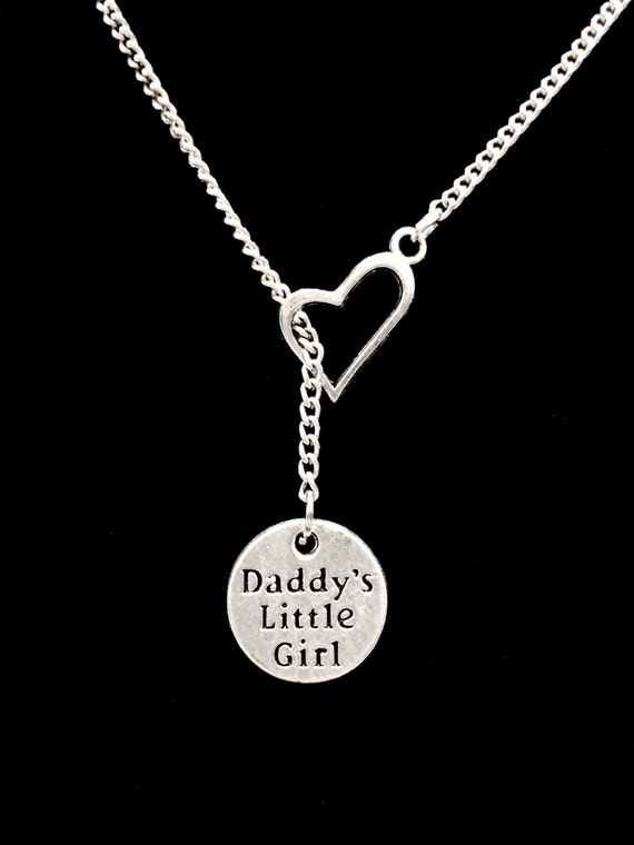 Gift For Her, Heart Daddy's Little Girl Necklace, Daughter Necklace Gift Y  Lariat Necklace
