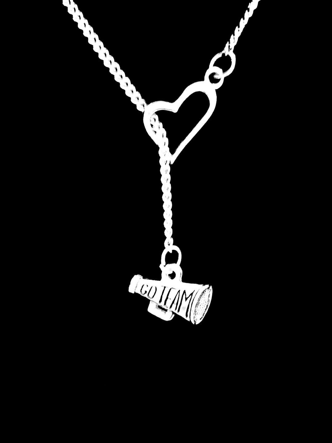 Megaphone Necklace Megaphone Jewelry Sports Necklace Cheer Etsy