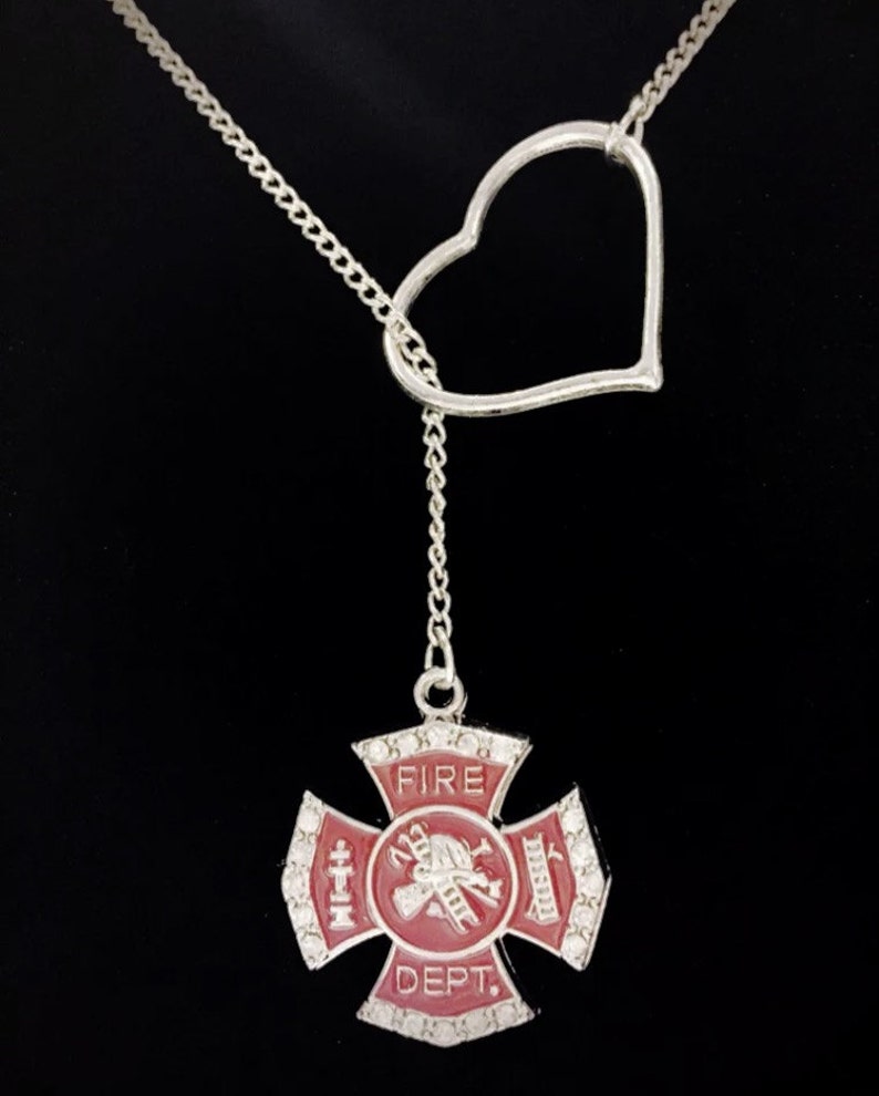 Firefighter Necklace Firefighter Wife Necklace Firefighter Etsy