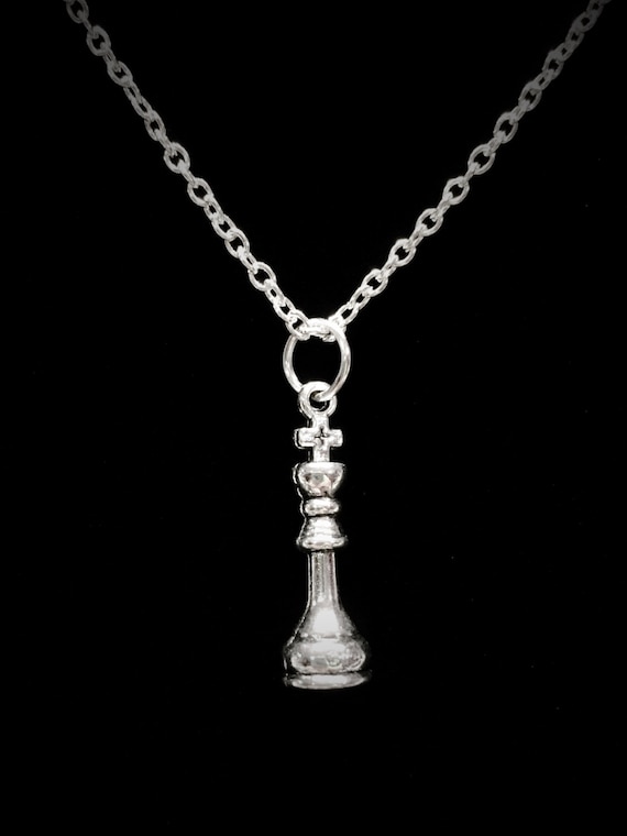 Gift for Him King Chess Piece Necklace 