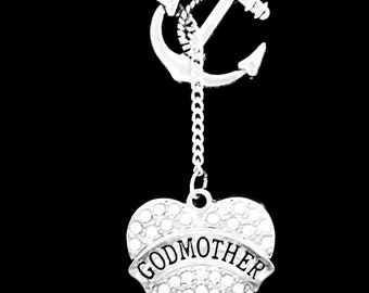 Godmother Necklace, Godmother Jewelry, Mother's Day Gift For Godmother Anchor Lariat Necklace