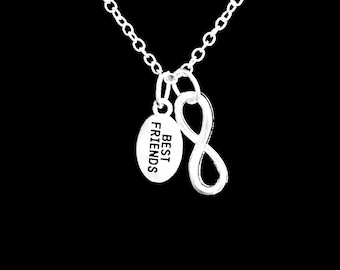 Best Friend Gift, Best Friend Necklace, Best Friend Jewelry, Friendship Necklace, Forever Sisters Friendship Necklace