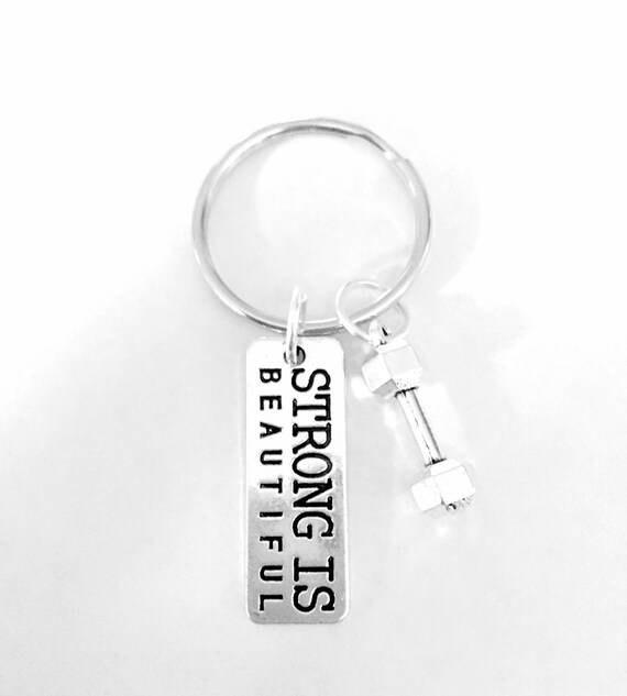 strong is beautiful keychain