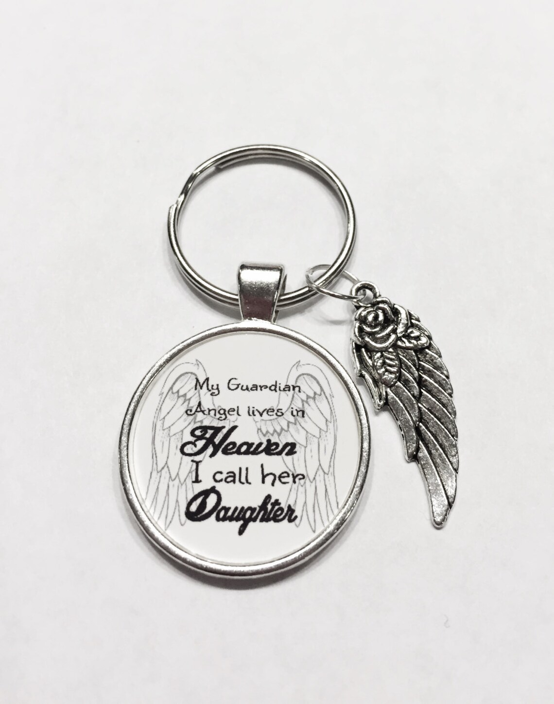 Daughter Angel Keychain Baby Girl Guardian Angel In Heaven