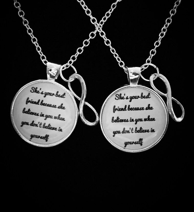 Best Friend Gift Best Friend Necklace Set Infinity She is Etsy