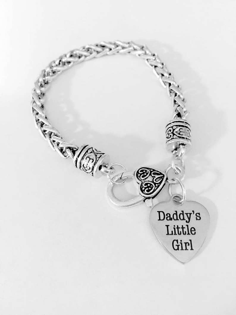 Gift for Her Daddy's Little Girl Charm Bracelet Daughter Etsy