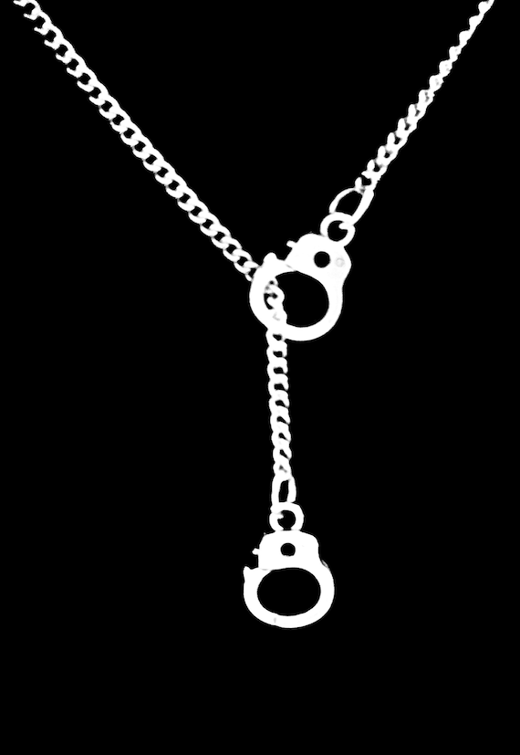 Partners in crime necklace handcuffs sale