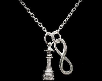 Queen Chess Piece Necklace, Gift For Wife Girlfriend Queen Jewelry, Christmas Gift Charm Necklace