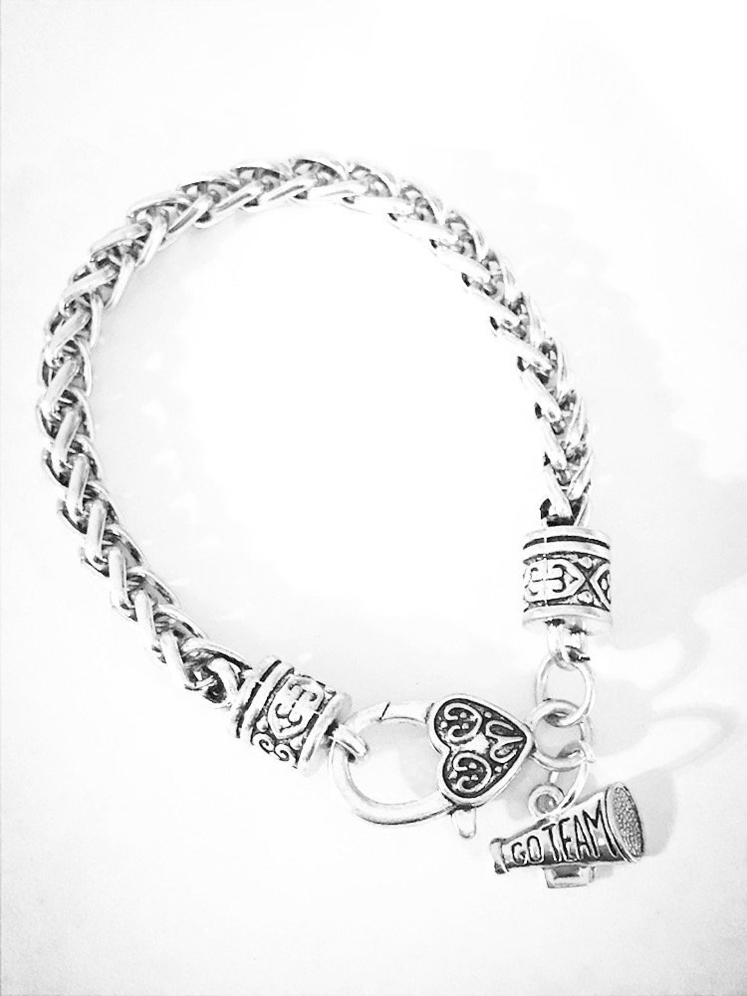 Megaphone Charm Bracelet Megaphone Jewelry Cheerleader Charm Etsy