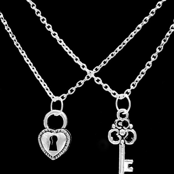 Heart Key Necklace Etsy