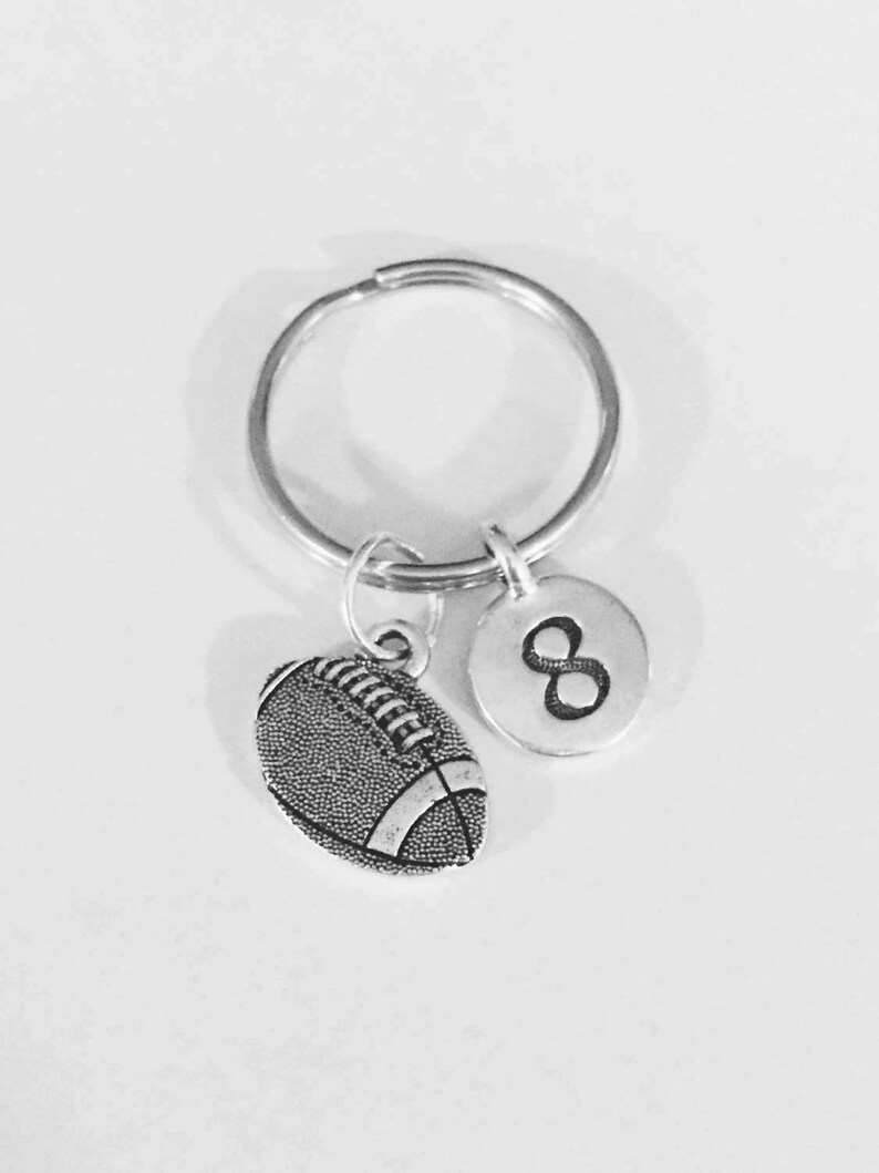 Jersey Number Keychain Sports Keychain Football Mom Football Keychain Athlete Gift Keychain
