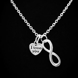 Gift For Her, Infinity I Love You Necklace, Forever Necklace, Wife Gift, Mom Gift, Gift Necklace