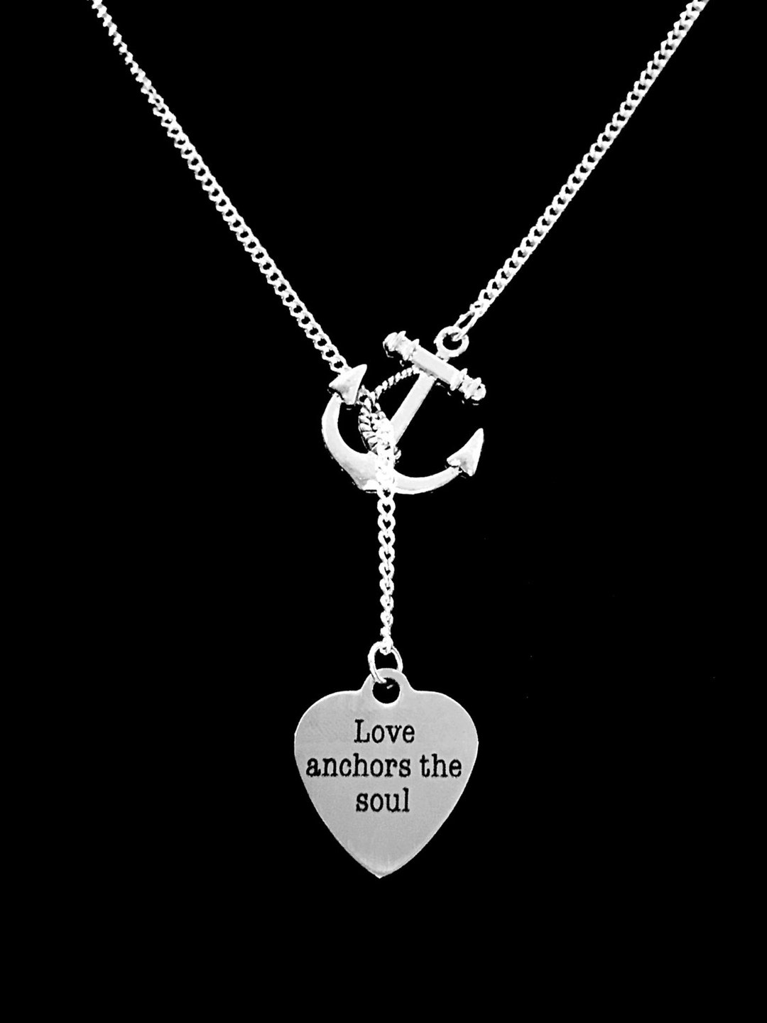 Gift for Her Anchor Love Anchors the Soul Necklace Heart Etsy