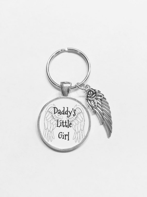 Daddy's Little Girl Angel Wing Daughter Gift Keychain - Etsy