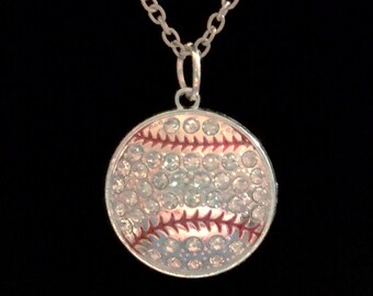 Baseball Necklace, Softball Necklace, Gift For Mom Sports Necklace, Pendant Necklace