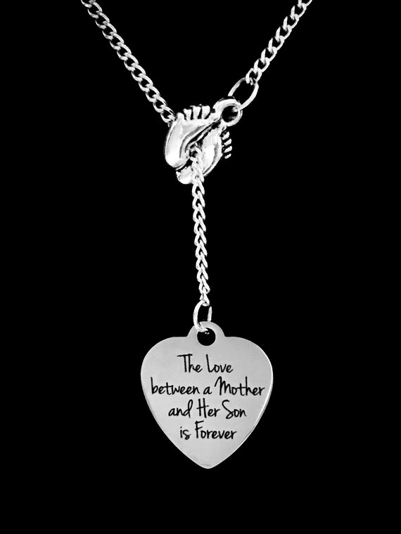 Mom Gift, Mother Son Necklace, the Love Between Mother and Son is