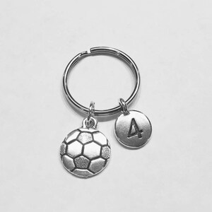 Soccer Keychain, Sports Number Keychain, Soccer Mom Gift Keychain