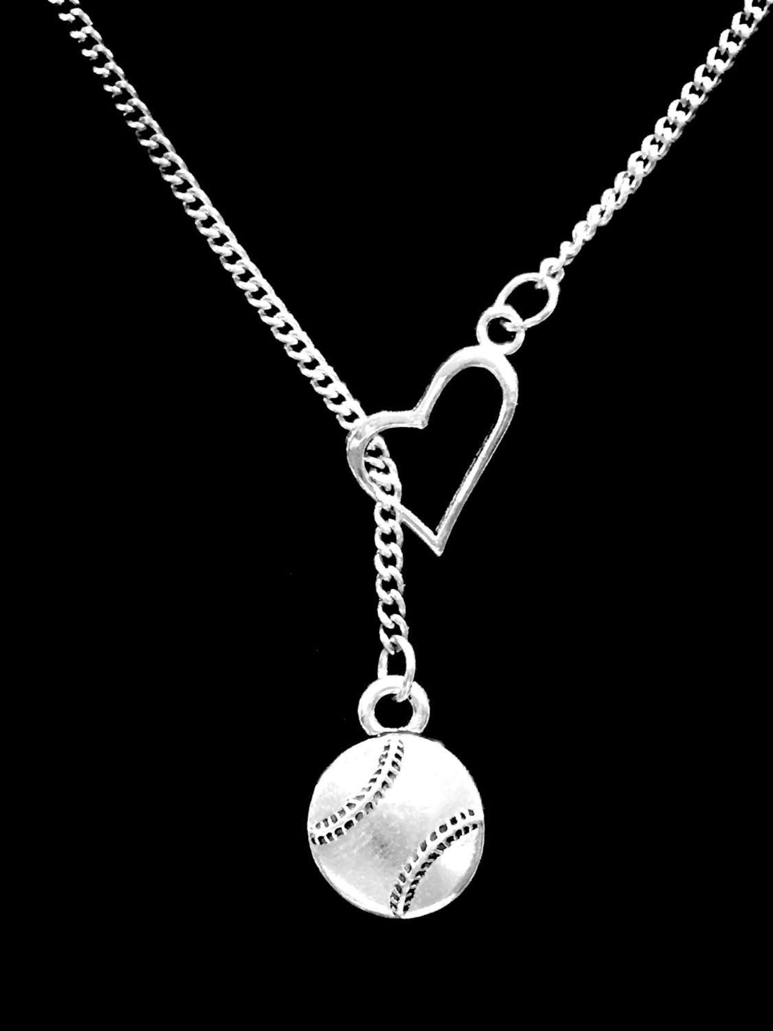 Baseball Necklace Softball Necklace Sports Necklace Etsy