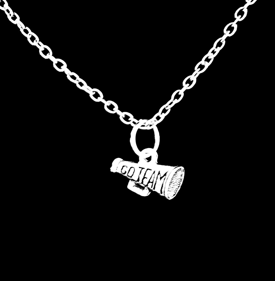 Megaphone Necklace Megaphone Jewelry Sports Necklace Etsy