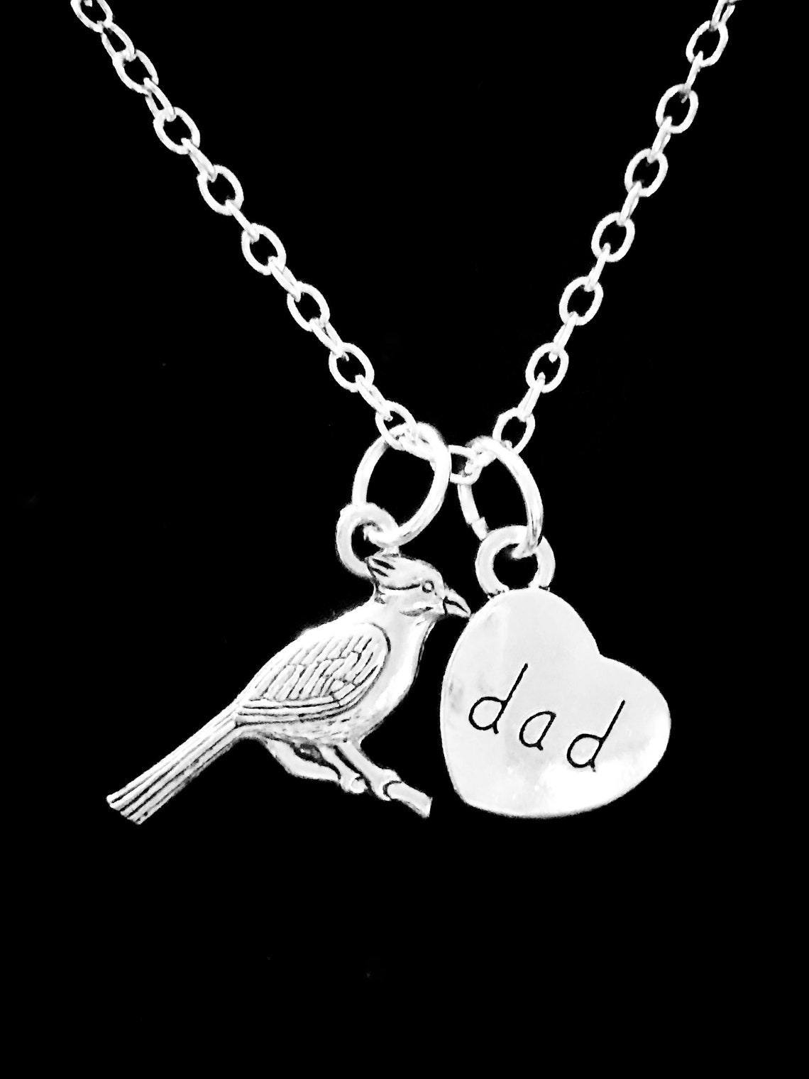 Cardinal Necklace Memorial Dad Necklace Cardinal Jewelry Etsy