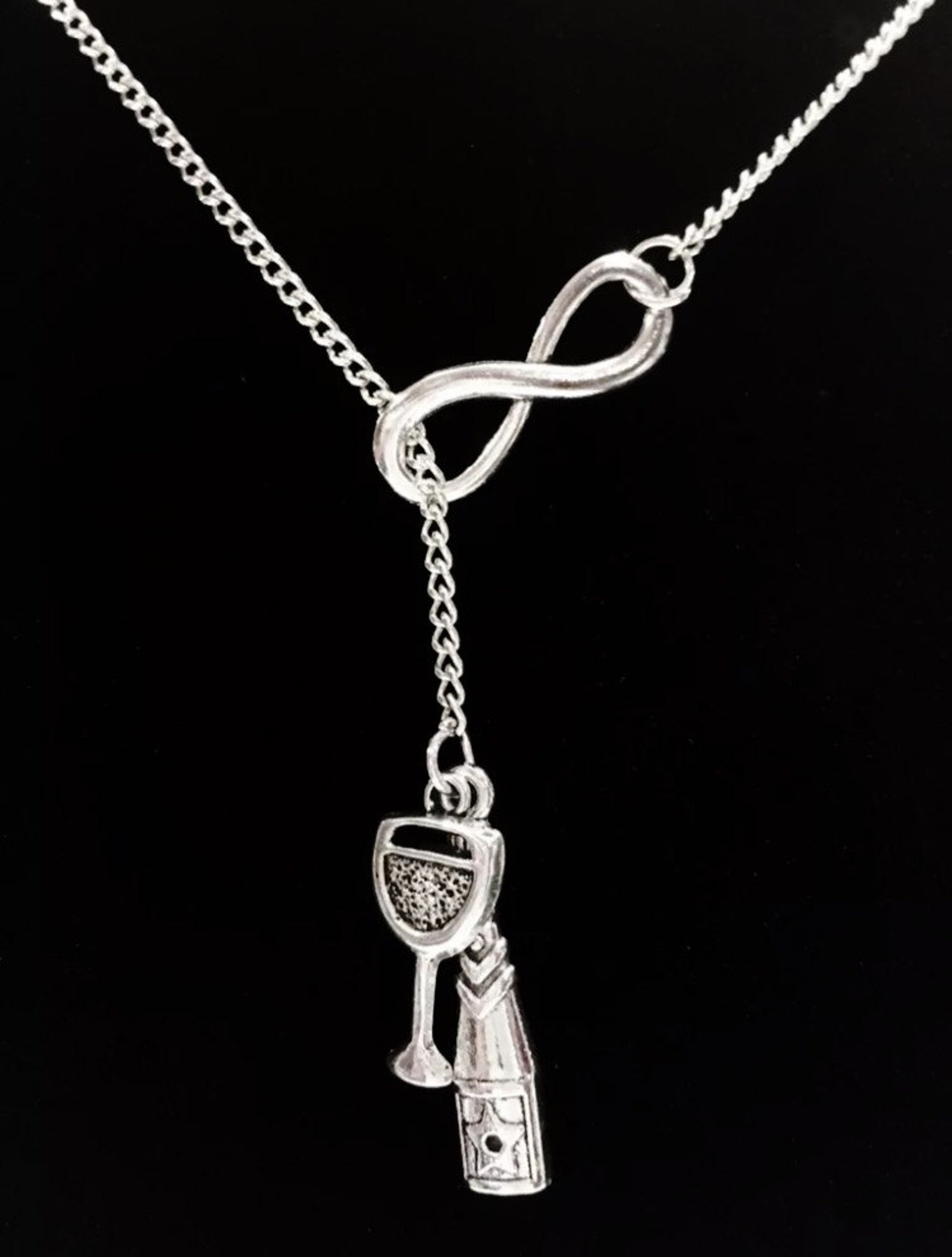 Gift for Her Wine Necklace Wine Jewelry Infinity Wine Etsy