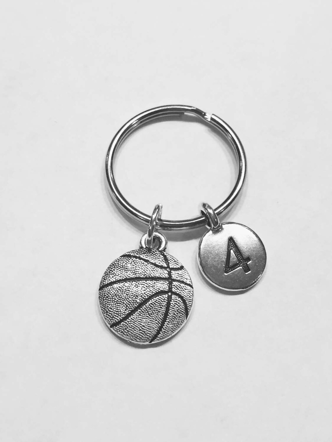 Basketball Keychain Sports Number Keychain Basketball Player Etsy