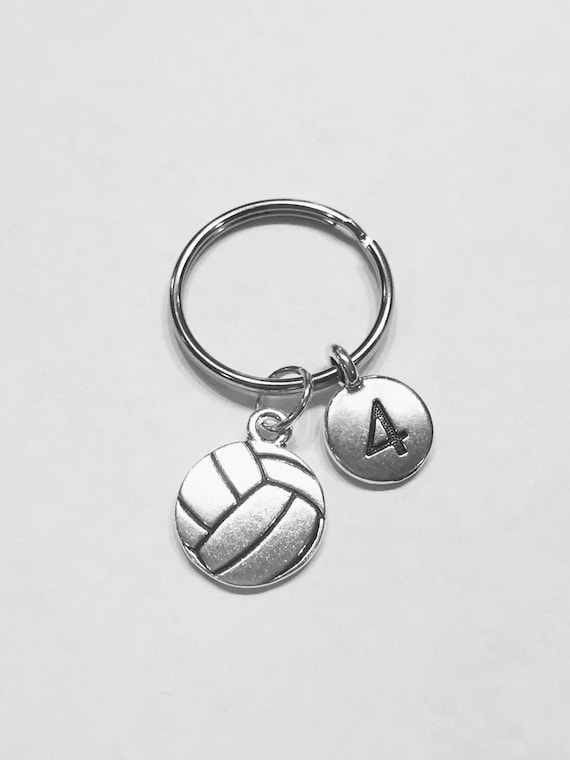Volleyball Keychain, Sports Number Keychain, Volleyball Player