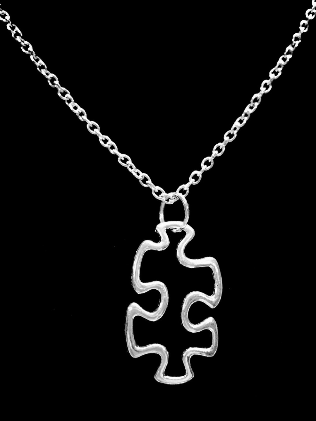 Autism Necklace Autism Awareness Jewelry Puzzle Piece Etsy