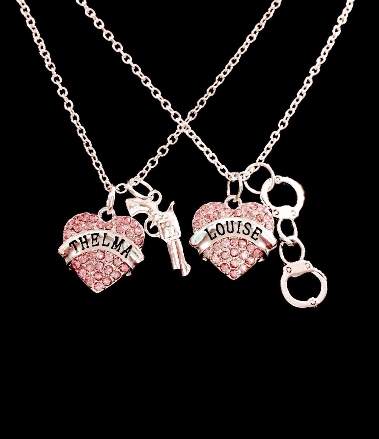 Best Friend Bracelet Set Thelma Louise Gun Handcuffs Friends Sisters Jewelry