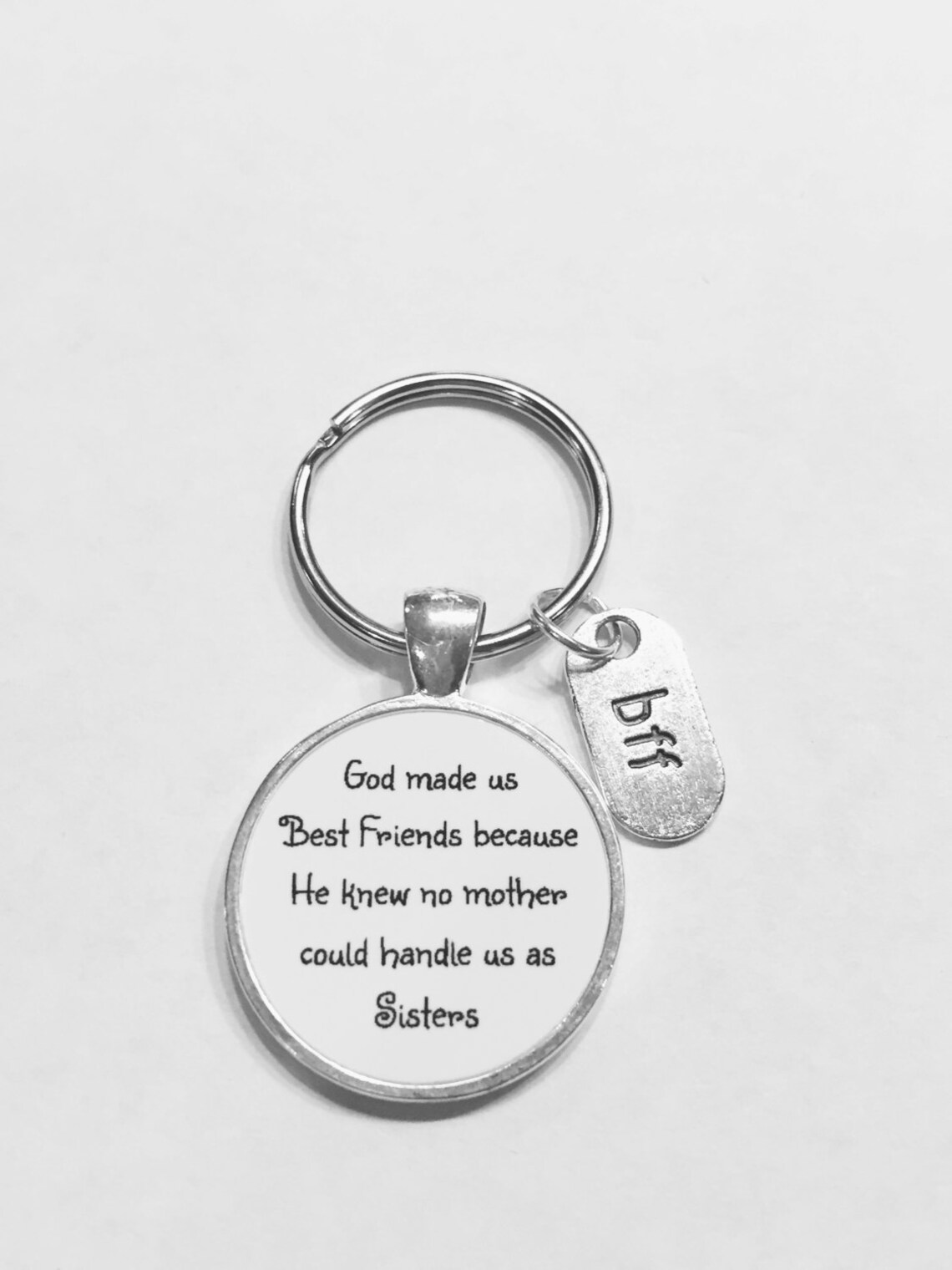 Best Friend Gift Best Friend Keychain BFF Gift God Made Us Etsy