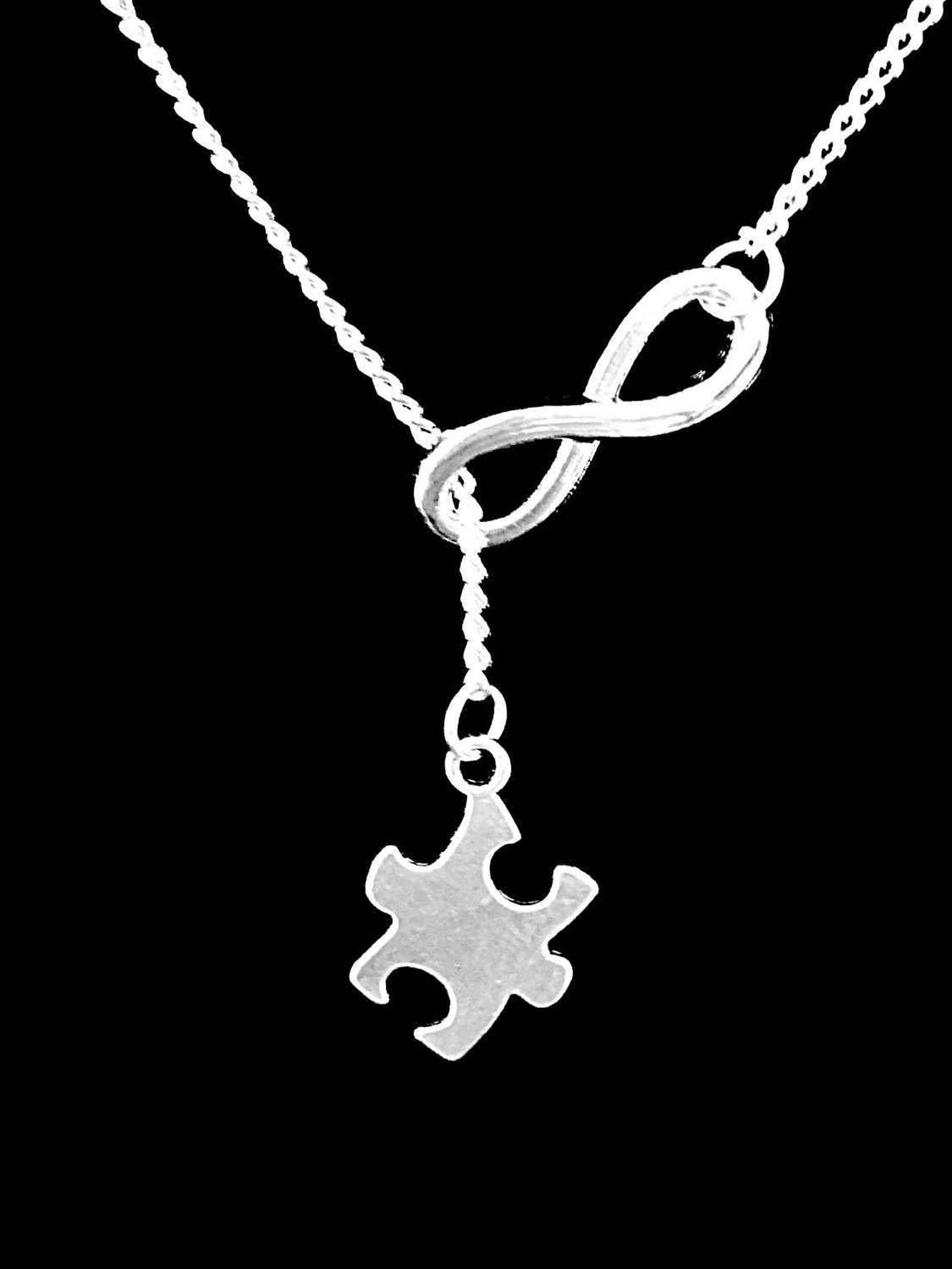 Puzzle Piece Necklace Autism Awareness Jewelry Puzzle Etsy