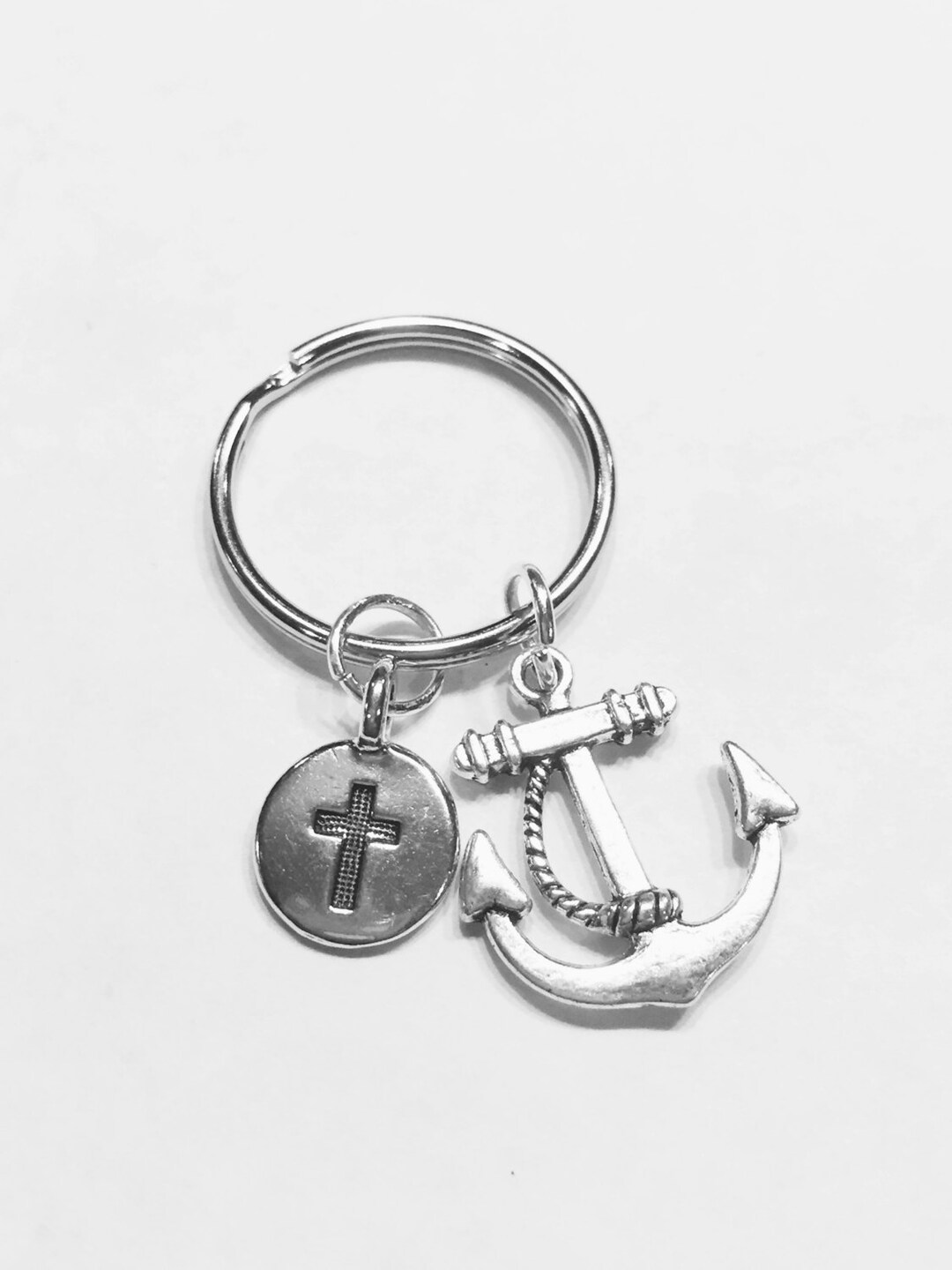 Cross Anchor Faith Religious Christian Hope Gift Keychain - Etsy