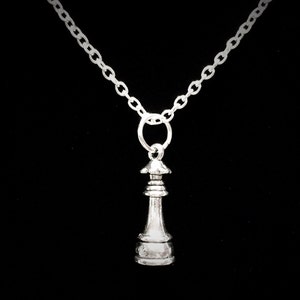 Queen Chess Piece Necklace, Queen Jewelry, Chess Jewelry, Christmas Gift For Wife Girlfriend Charm Necklace