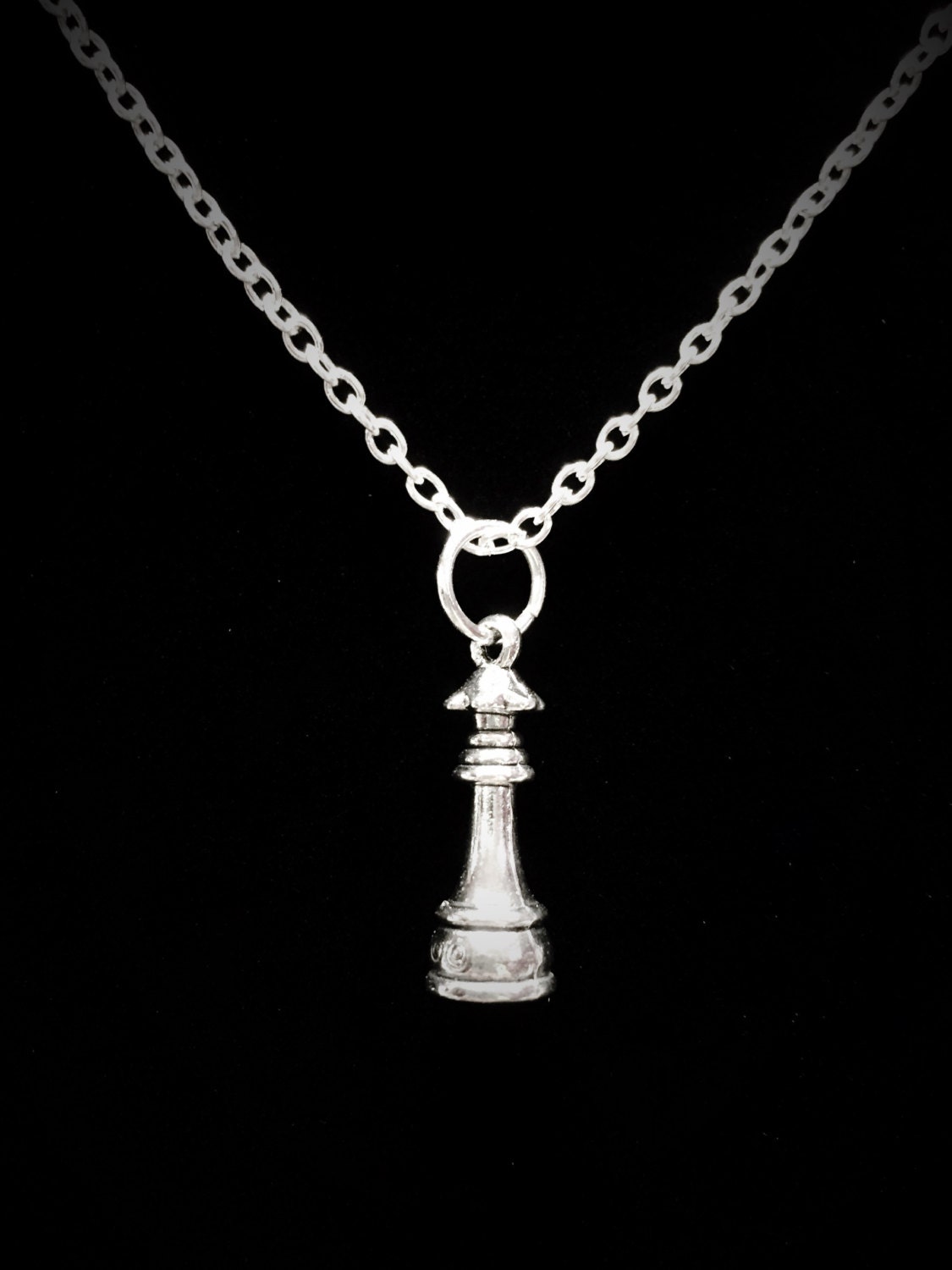 Queen Chess Piece Necklace Queen Jewelry Chess Jewelry | Etsy