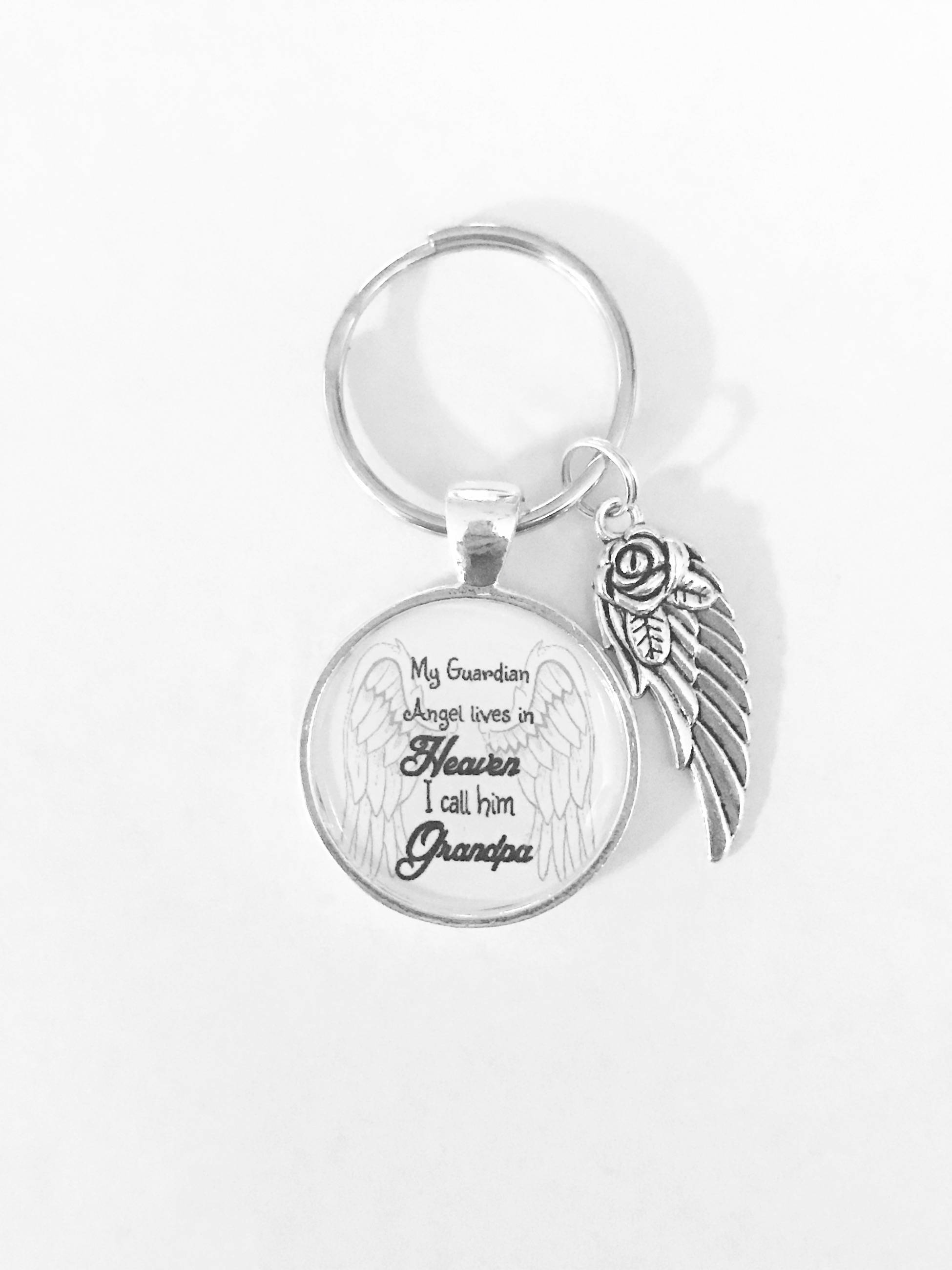 Gift Keyring Guardian Angel *Daughter Keychain *Bereavement *memorial 