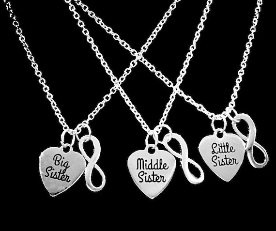 Sister Gift, Sister Necklace Set, Sister Jewelry, Little Sister